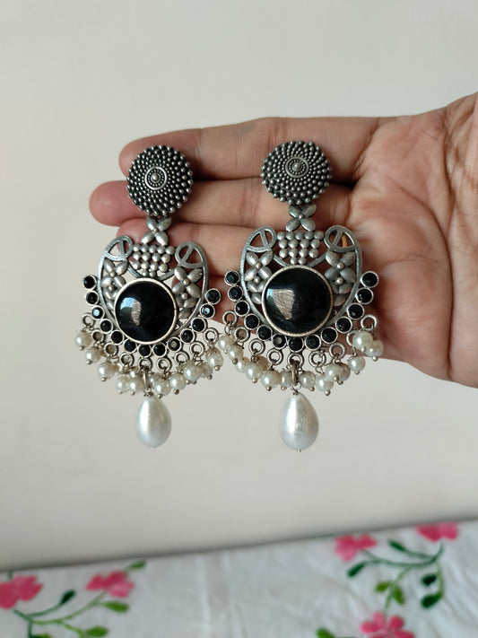 Black Oxidise Earrings