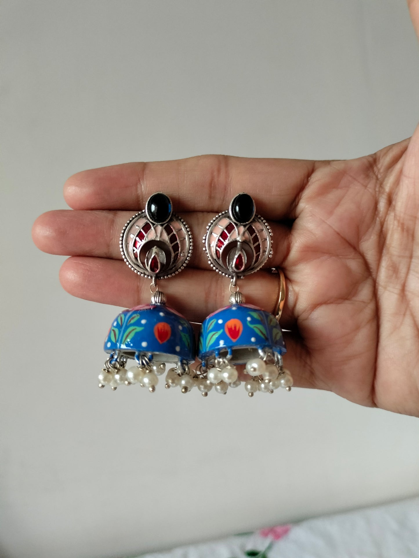 Blue Jhumka