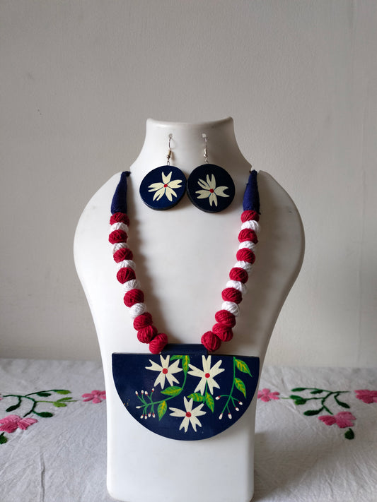 Flower Blue Handmade Necklace