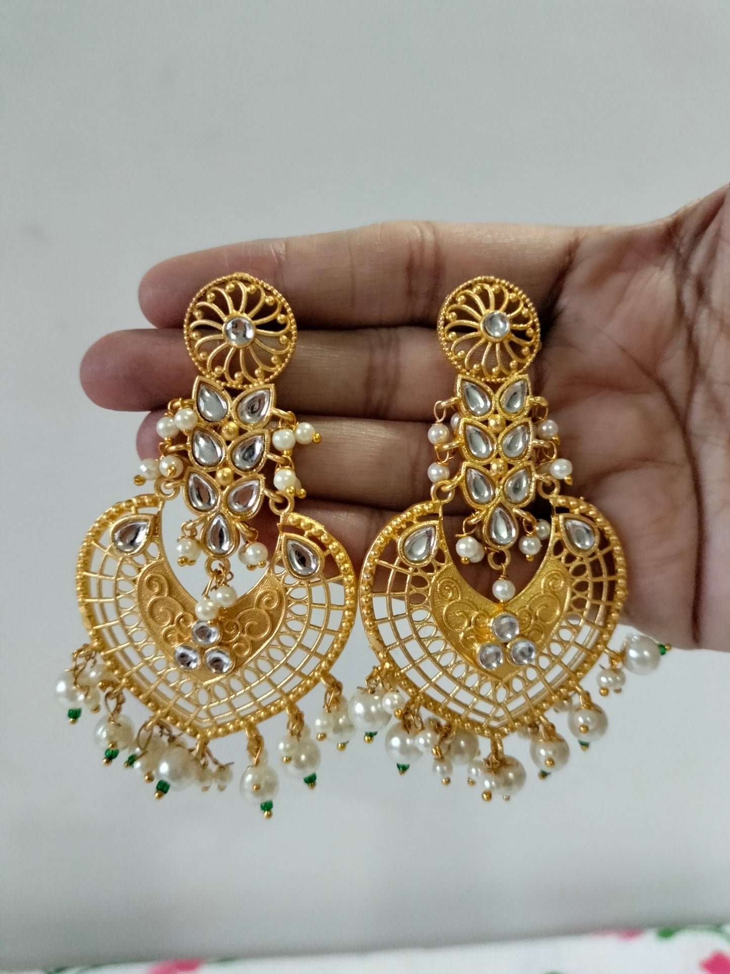 Golden Colour Peal Earrings