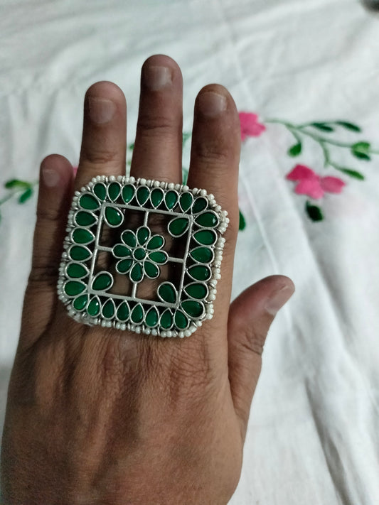 Green Colour Finger Ring