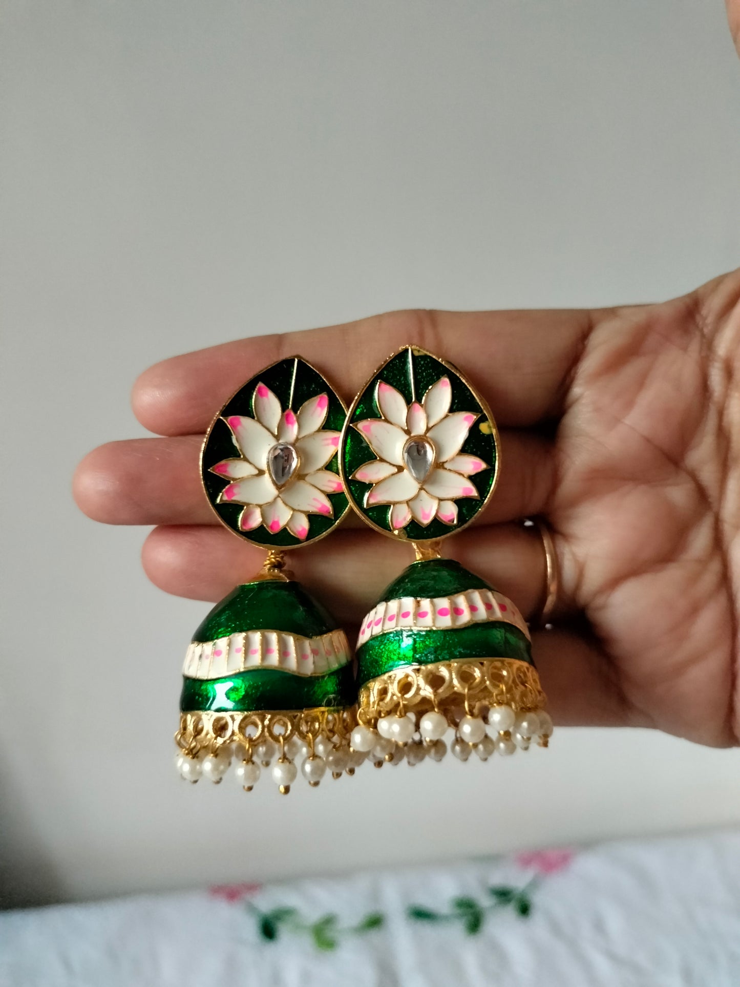 Green Jhumka