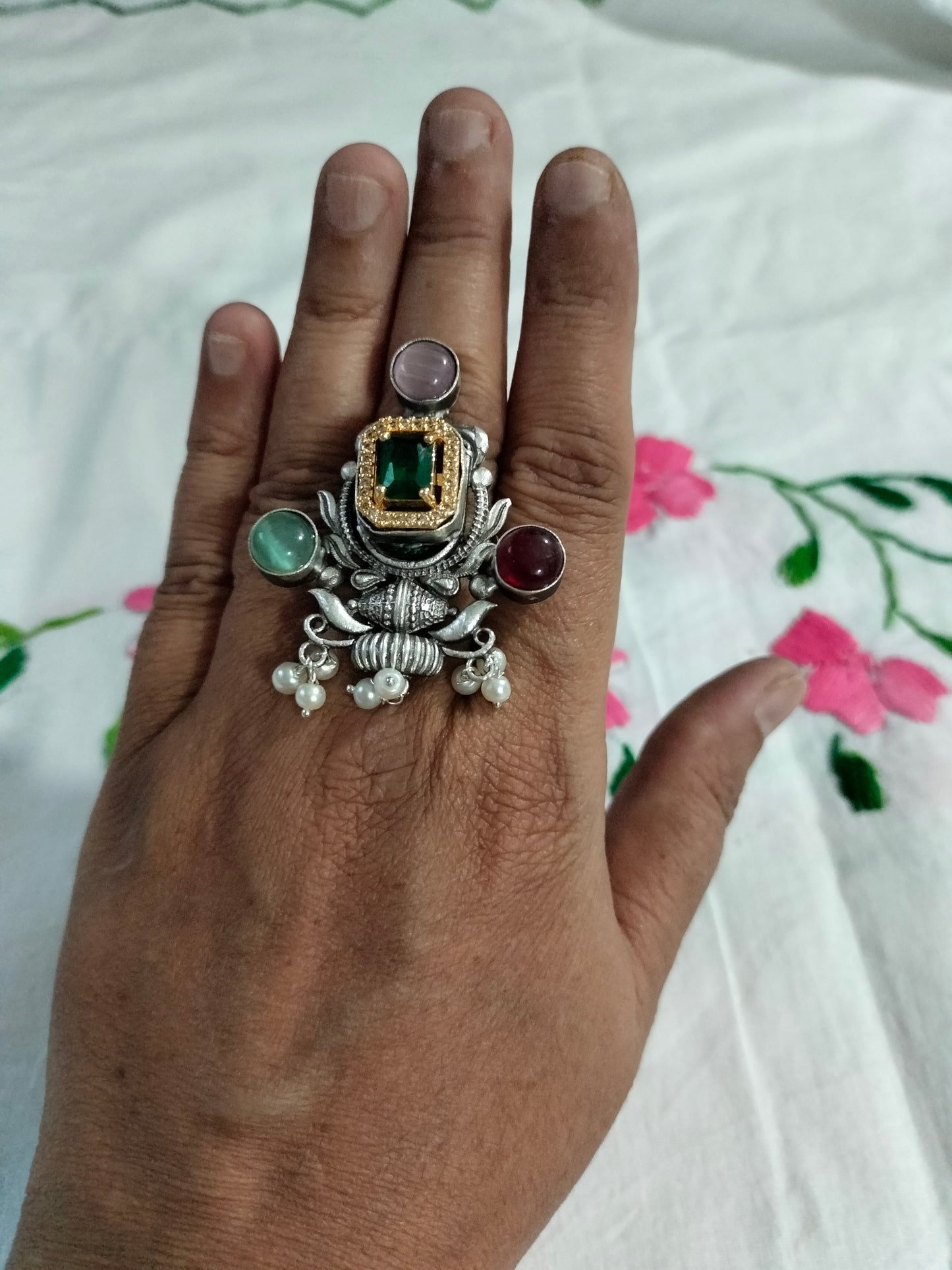 Indo Western Fusion Finger Ring